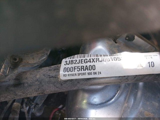 3JB2JEG4XRJ001053 - 2024 CAN-AM RYKER Black photo 10